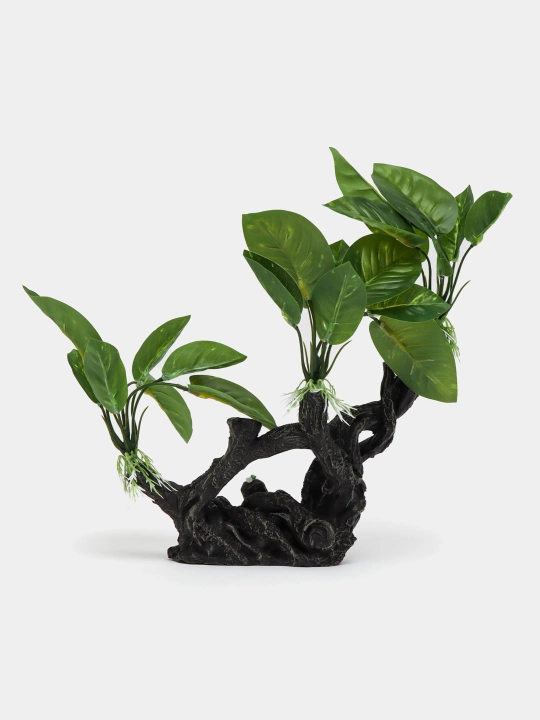 Akvarium uchun bezak, sun'iy o'simlik, banyan shoxchasi, XY 6017 - 