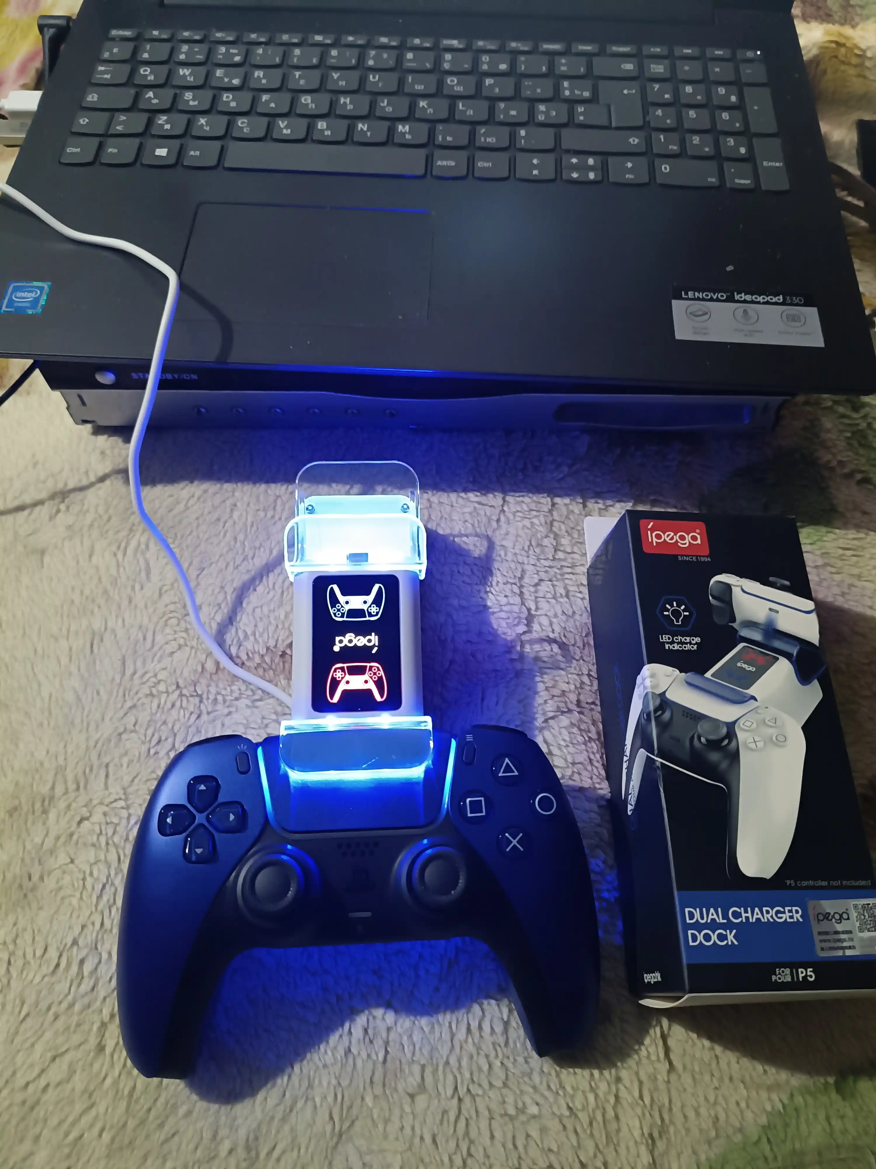 Joystik uchun ikki tomonlama dok-stansiyasi DualSense Play Station 5 IPega PG-P5003