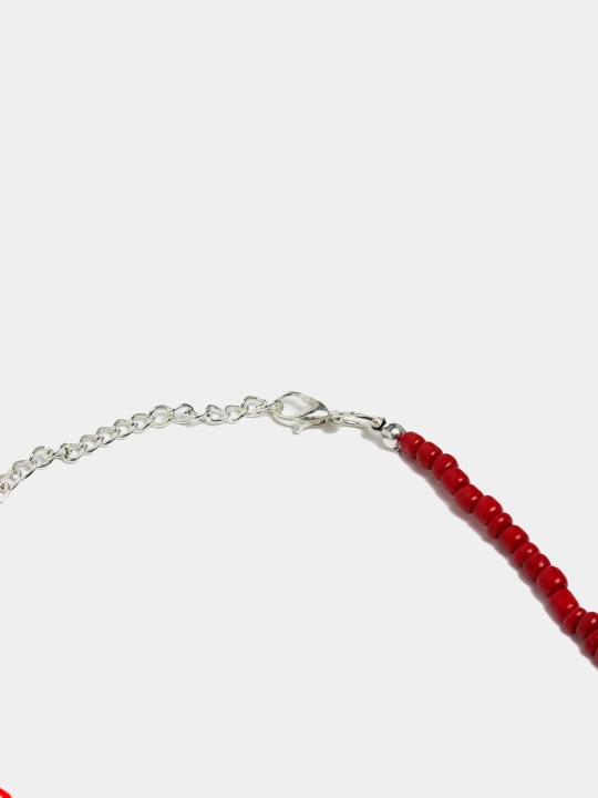Biserdan choker, 13 rang, bo'yinga taqinchoq, zanjir koreys uslubida