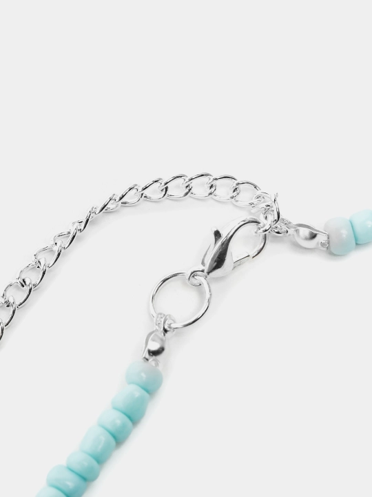 Biserdan choker, 13 rang, bo'yinga taqinchoq, zanjir koreys uslubida