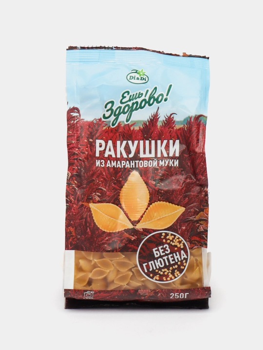 Макаронные изделия Ракушки Ешь Здорово, из амарантовой муки, не содер. глютена, 250 г * * - 