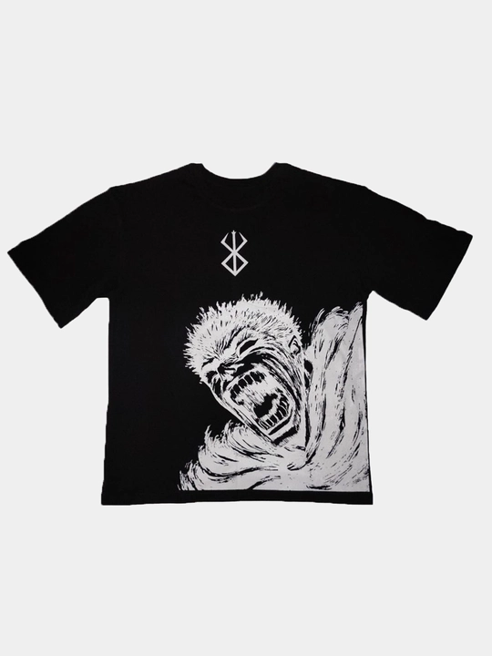 Futbolka oversize print bilan Berserk, uniseks