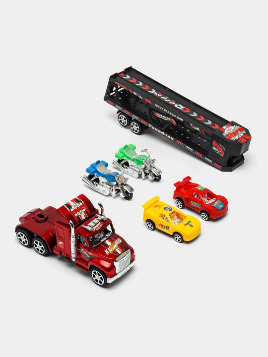Игрушечный автовоз Super Truck, Маквин Трейлер, машинка, мотоциклы, грузовик
