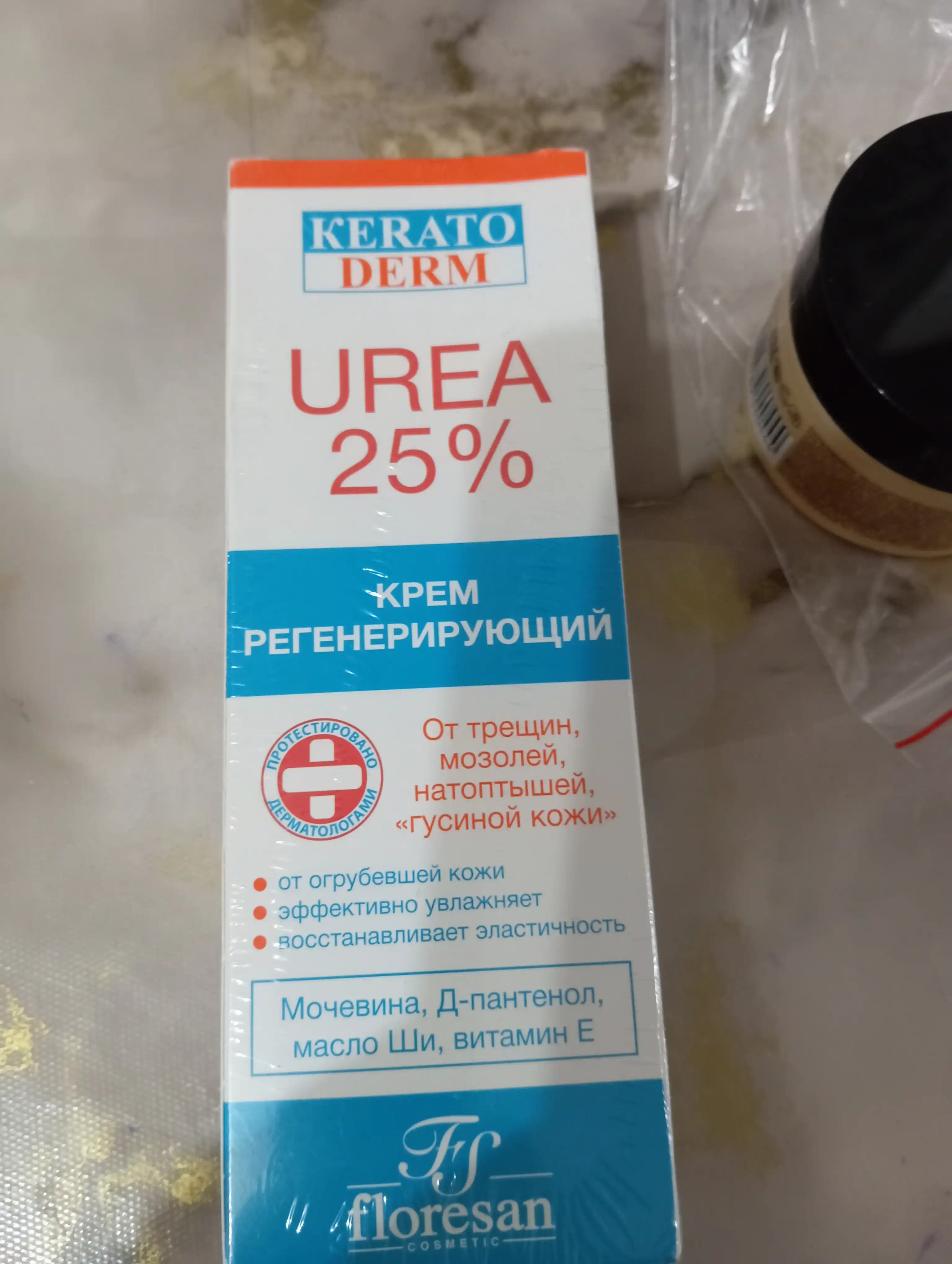 Qayta tiklovchi krem Floresan Кеrатоderm Urea 25% F-618, 100 ml