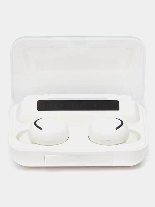 Simsiz quloqchinlar TWS F9-5 5.3, IPX-7, Bluetooth, PowerBank bilan