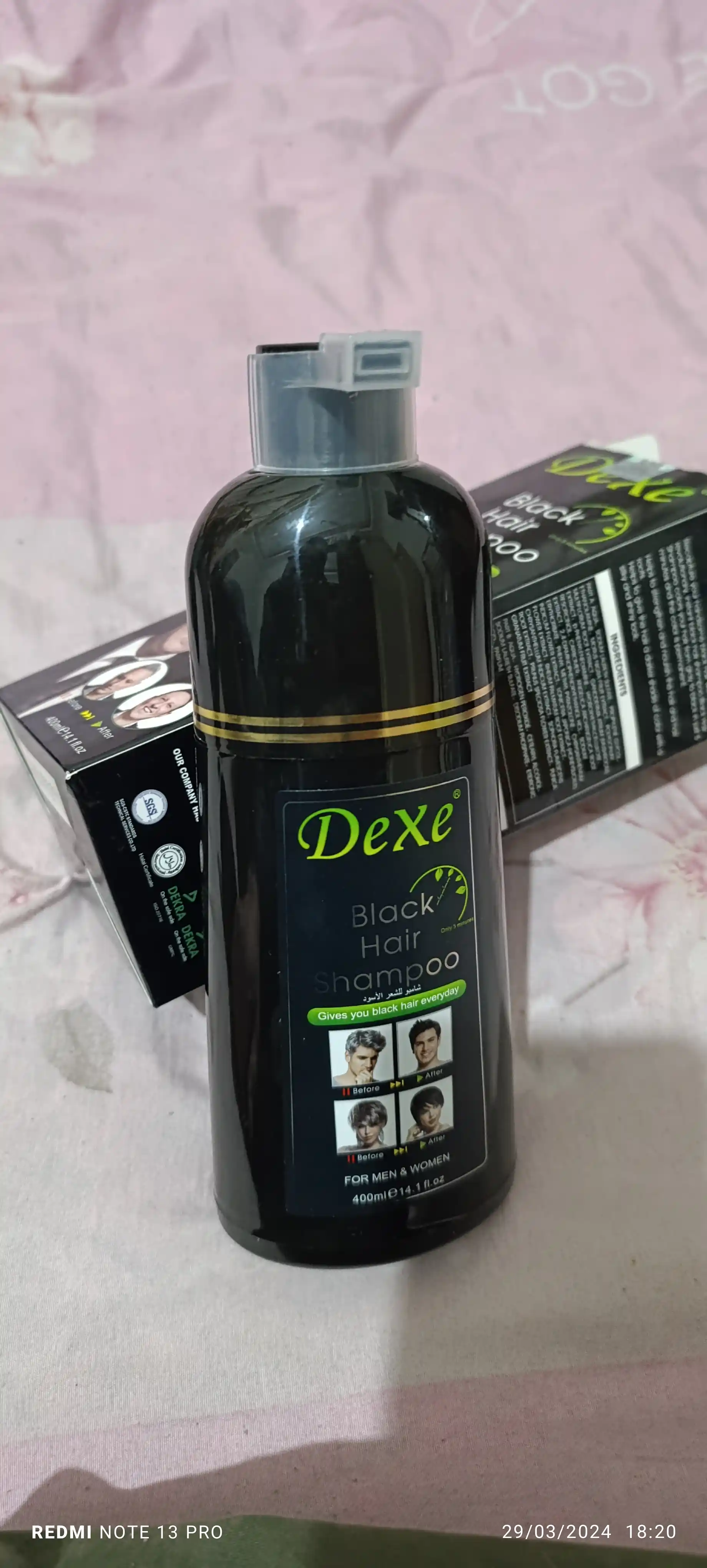 Шампунь и краска для волос Dexe, против седых волос