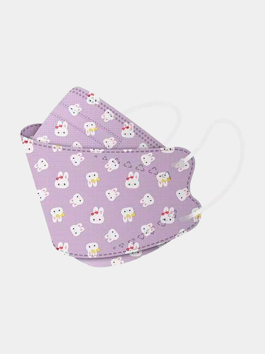 Bolalar respirator yuz niqoblari KF94, 4 qatlam, chang, smog va viruslarga qarshi