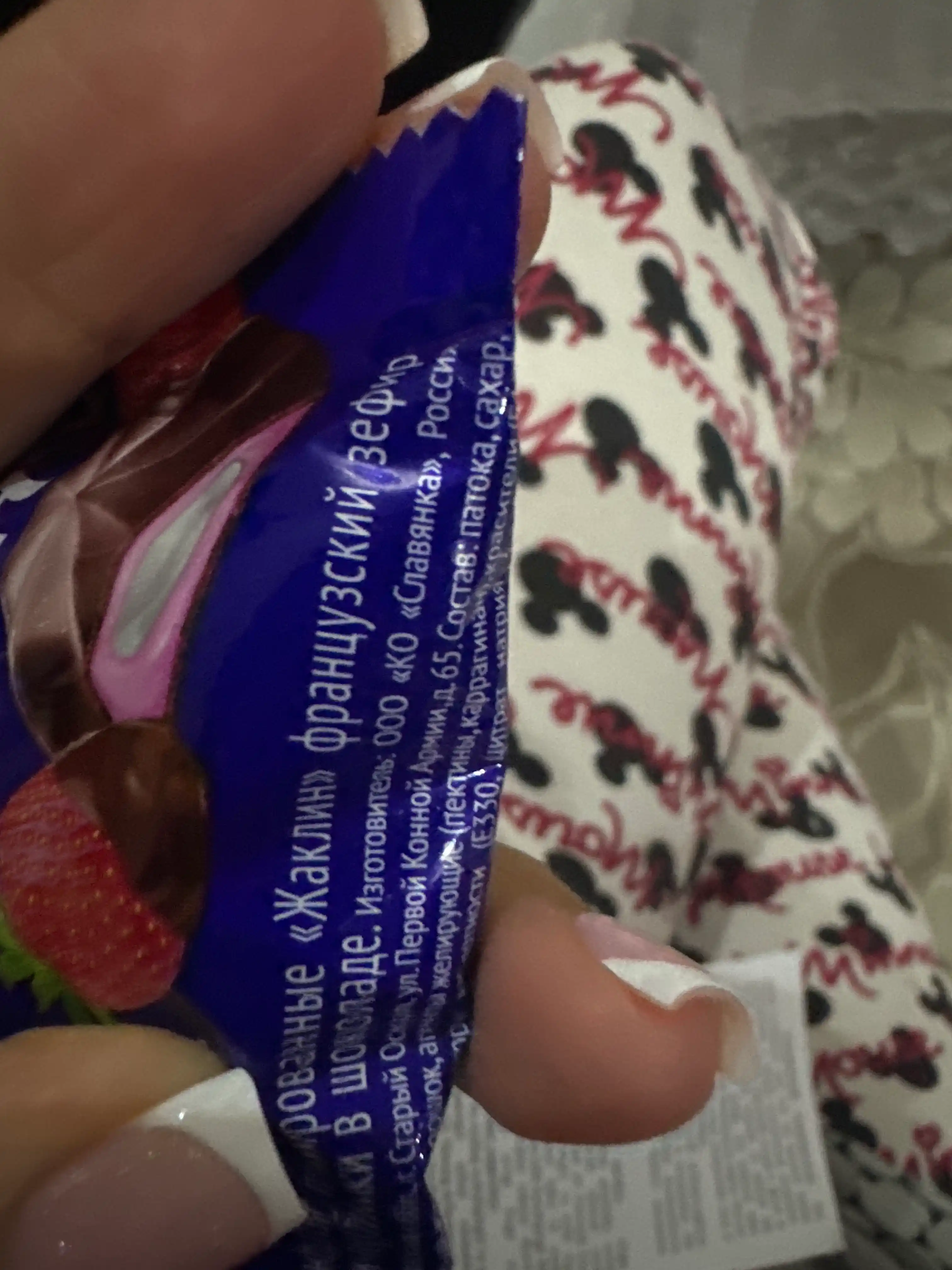 Slavyanka - Жаклин shokolad va qulupnay bilan qoplangan xushbo'y fransuz zefiri, 1 kg