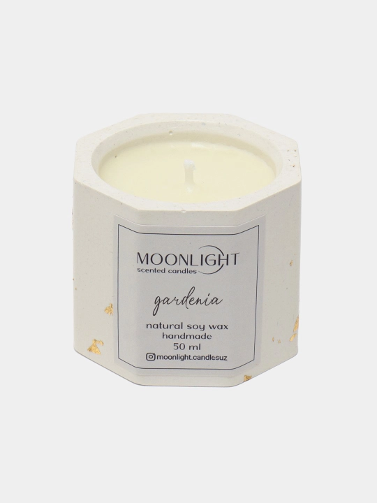 Свеча ароматическая Moonlight Candles, из соевого воска в кашпо, 50 мл