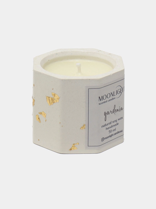Свеча ароматическая Moonlight Candles, из соевого воска в кашпо, 50 мл