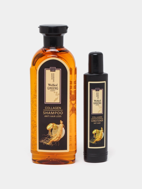 Shampun jenshenli Wellice Ginseng Collagen, sochlar tukilishiga qarshi, 420 ml