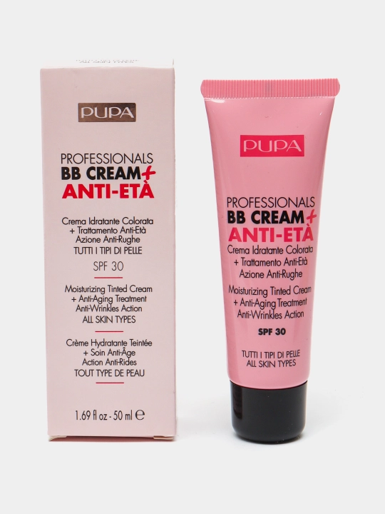 Крем для лица Pupa professional bb cream + anti eta bb 002 Sand - 