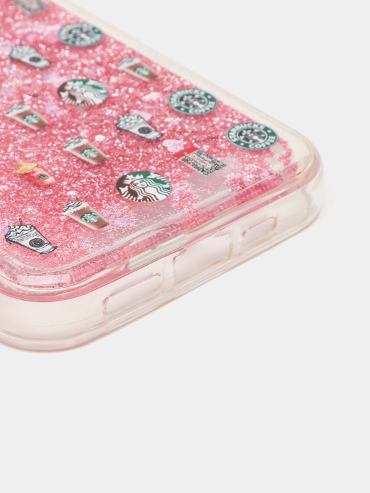 IPhone 11, 12, 13, Pro, Pro Max uchun suyuq yaltiroq shaffof g‘ilof, stressga qarshi