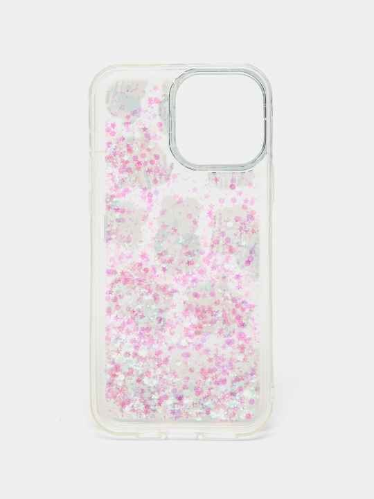IPhone 11, 12, 13, Pro, Pro Max uchun suyuq yaltiroq shaffof g‘ilof, stressga qarshi