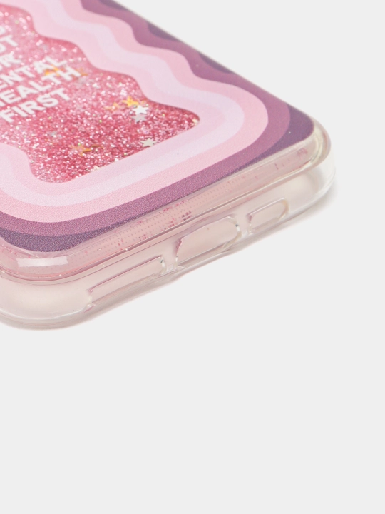 IPhone 11, 12, 13, Pro, Pro Max uchun suyuq yaltiroq shaffof g‘ilof, stressga qarshi