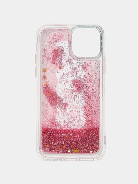 IPhone 11, 12, 13, Pro, Pro Max uchun suyuq yaltiroq shaffof g‘ilof, stressga qarshi