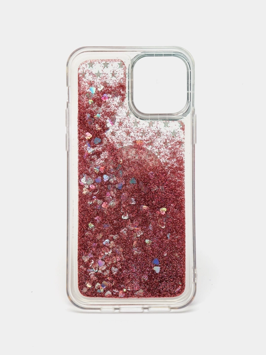IPhone 11, 12, 13, Pro, Pro Max uchun suyuq yaltiroq shaffof g‘ilof, stressga qarshi