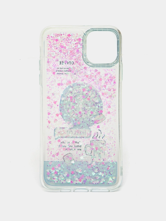 IPhone 11, 12, 13, Pro, Pro Max uchun suyuq yaltiroq shaffof g‘ilof, stressga qarshi