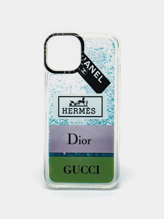 IPhone 11, 12, 13, Pro, Pro Max uchun suyuq yaltiroq shaffof g‘ilof, stressga qarshi
