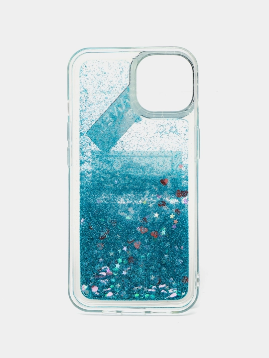 IPhone 11, 12, 13, Pro, Pro Max uchun suyuq yaltiroq shaffof g‘ilof, stressga qarshi