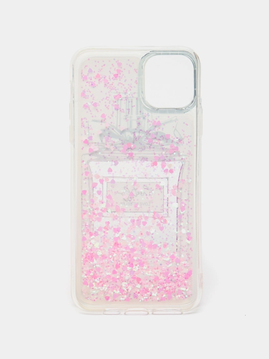 IPhone 11, 12, 13, Pro, Pro Max uchun suyuq yaltiroq shaffof g‘ilof, stressga qarshi