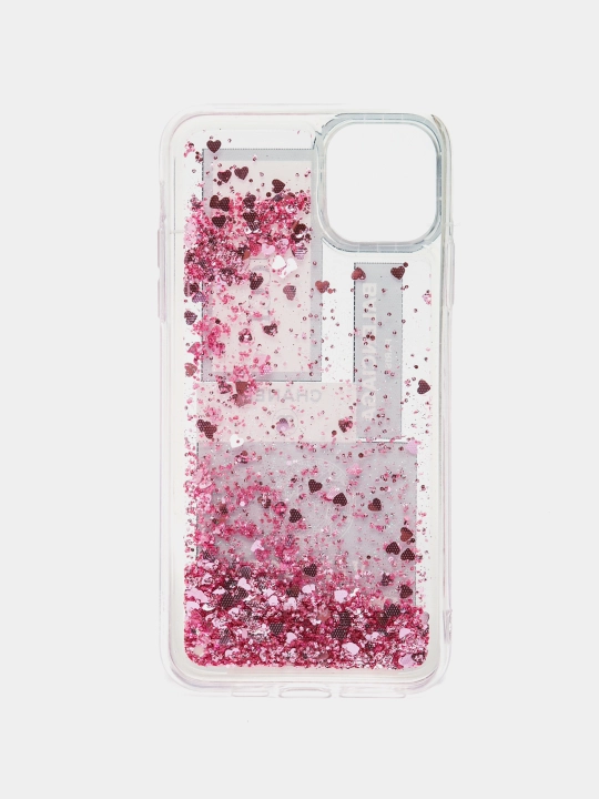 IPhone 11, 12, 13, Pro, Pro Max uchun suyuq yaltiroq shaffof g‘ilof, stressga qarshi