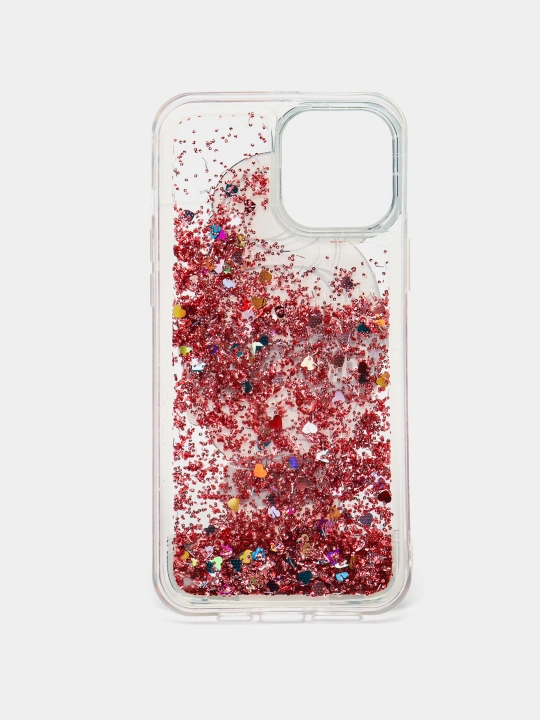 IPhone 11, 12, 13, Pro, Pro Max uchun suyuq yaltiroq shaffof g‘ilof, stressga qarshi