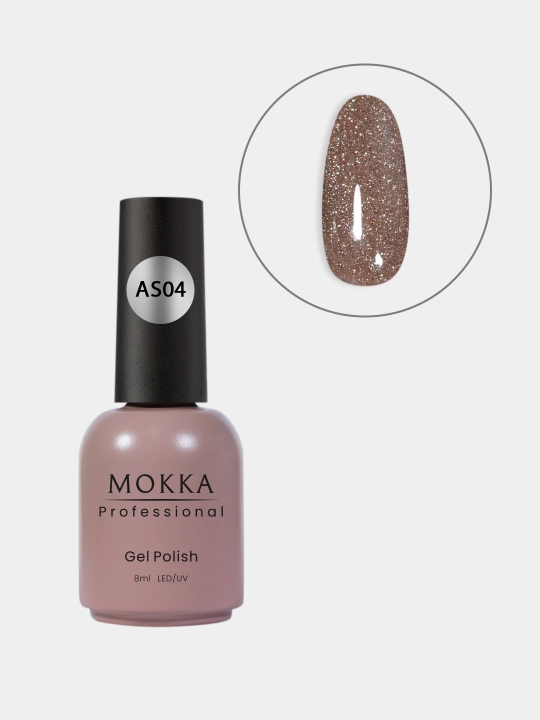 GALAXY MOKKA tirnoqlar uchun yorug‘lik qaytaruvchi gel-lak, 8 ml