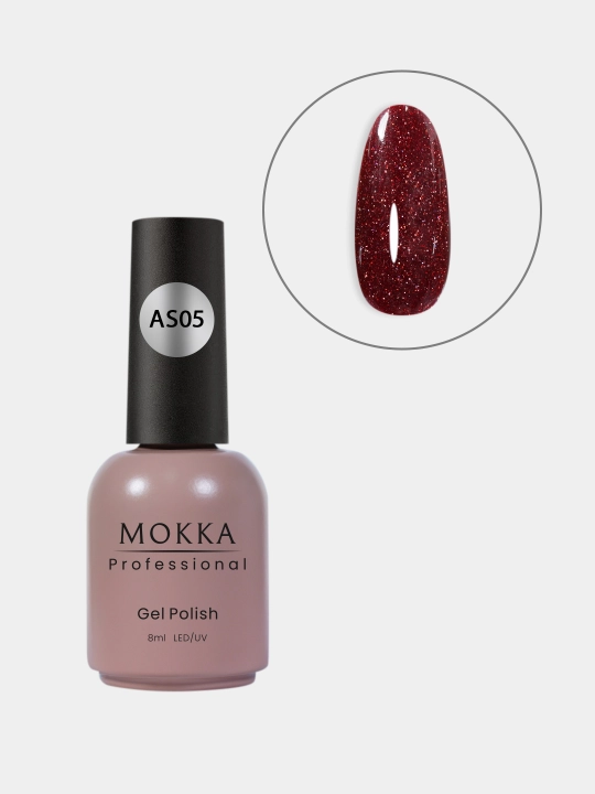GALAXY MOKKA tirnoqlar uchun yorug‘lik qaytaruvchi gel-lak, 8 ml