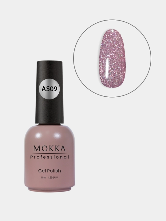 GALAXY MOKKA tirnoqlar uchun yorug‘lik qaytaruvchi gel-lak, 8 ml