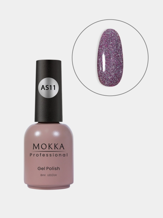 GALAXY MOKKA tirnoqlar uchun yorug‘lik qaytaruvchi gel-lak, 8 ml