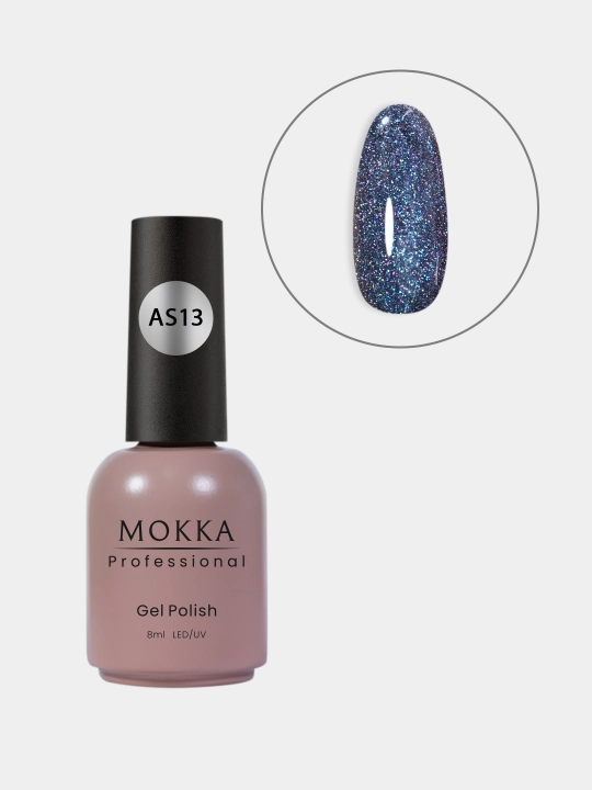 GALAXY MOKKA tirnoqlar uchun yorug‘lik qaytaruvchi gel-lak, 8 ml