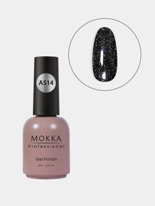GALAXY MOKKA tirnoqlar uchun yorug‘lik qaytaruvchi gel-lak, 8 ml
