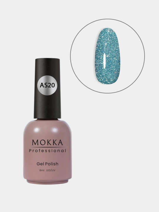 GALAXY MOKKA tirnoqlar uchun yorug‘lik qaytaruvchi gel-lak, 8 ml