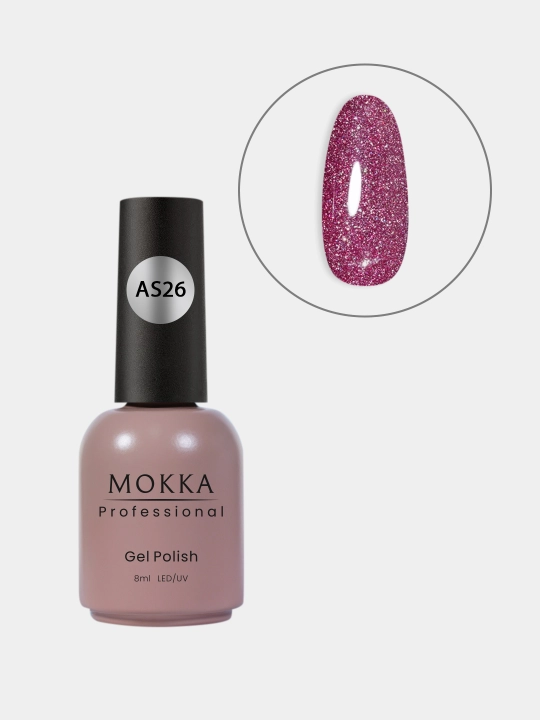 GALAXY MOKKA tirnoqlar uchun yorug‘lik qaytaruvchi gel-lak, 8 ml