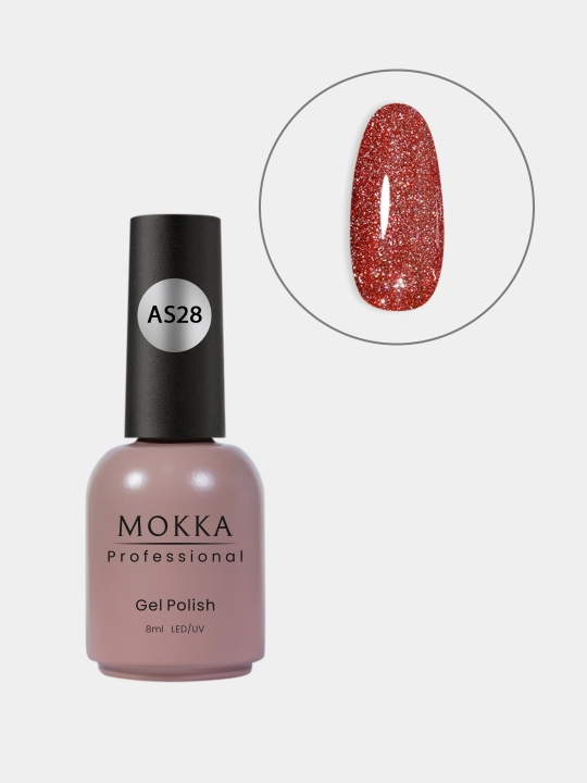 GALAXY MOKKA tirnoqlar uchun yorug‘lik qaytaruvchi gel-lak, 8 ml