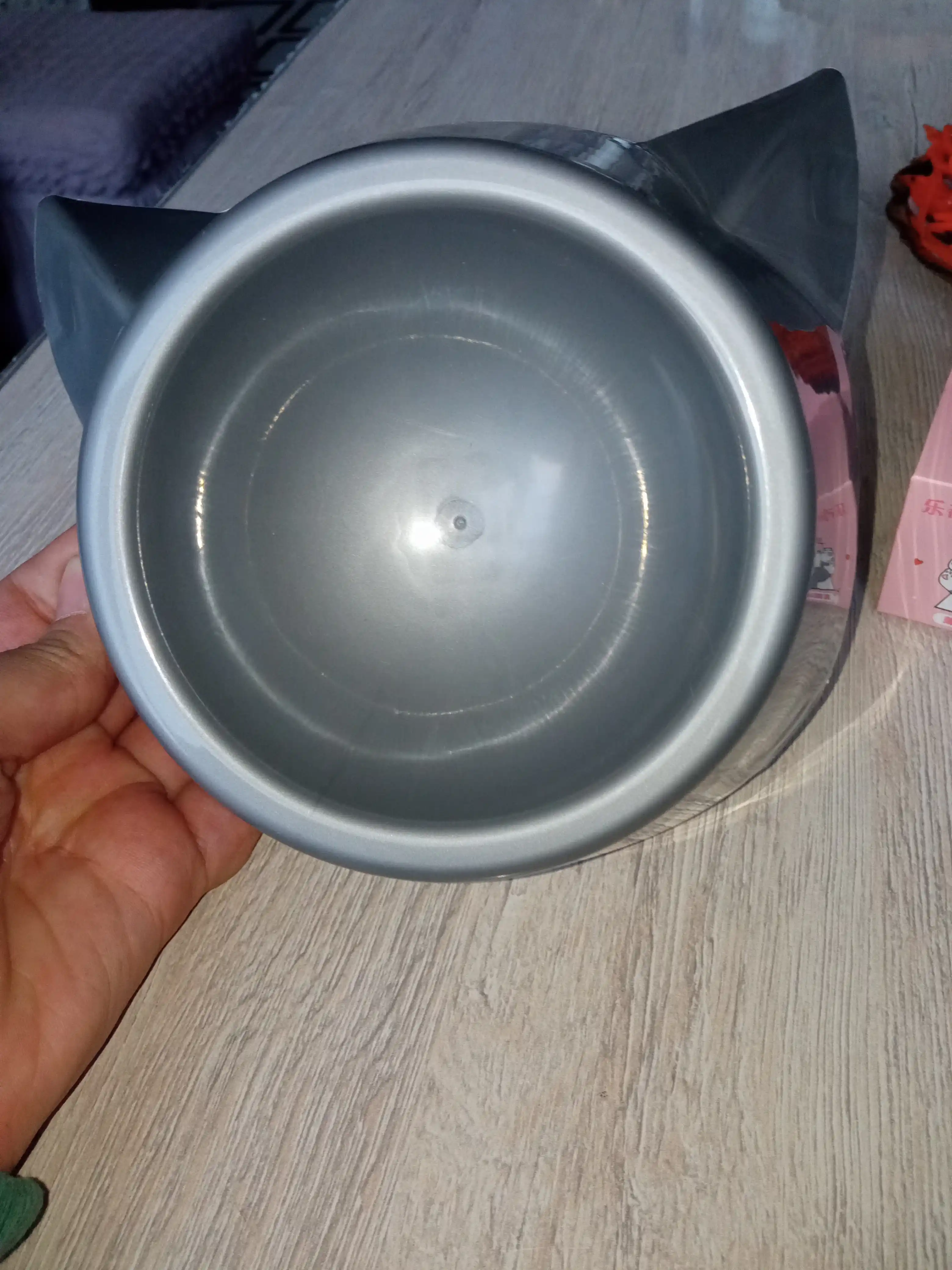 Миска для котят, в виде мордочки кошки с ушками, 15*4,5 см