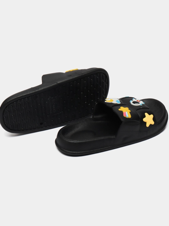 Ayollar Crocs, yozgi flip-floplar, oq va qora shiferlar
