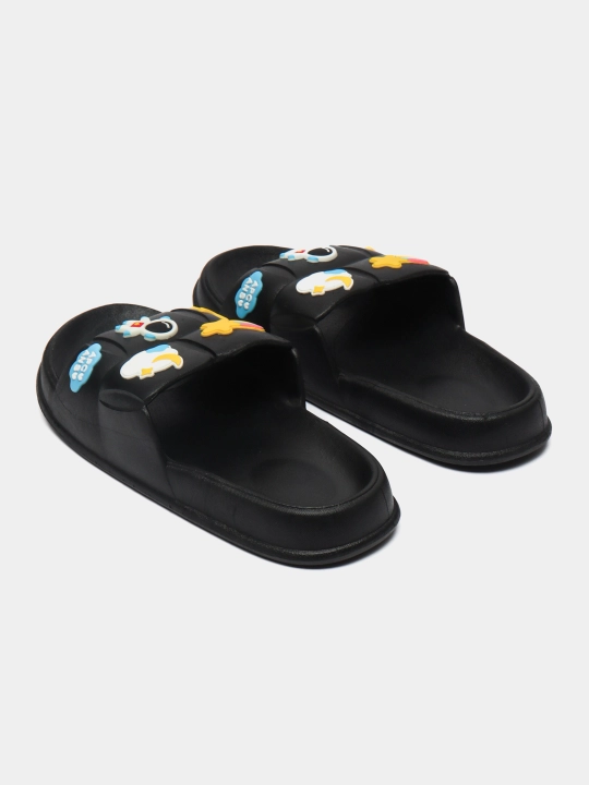 Ayollar Crocs, yozgi flip-floplar, oq va qora shiferlar