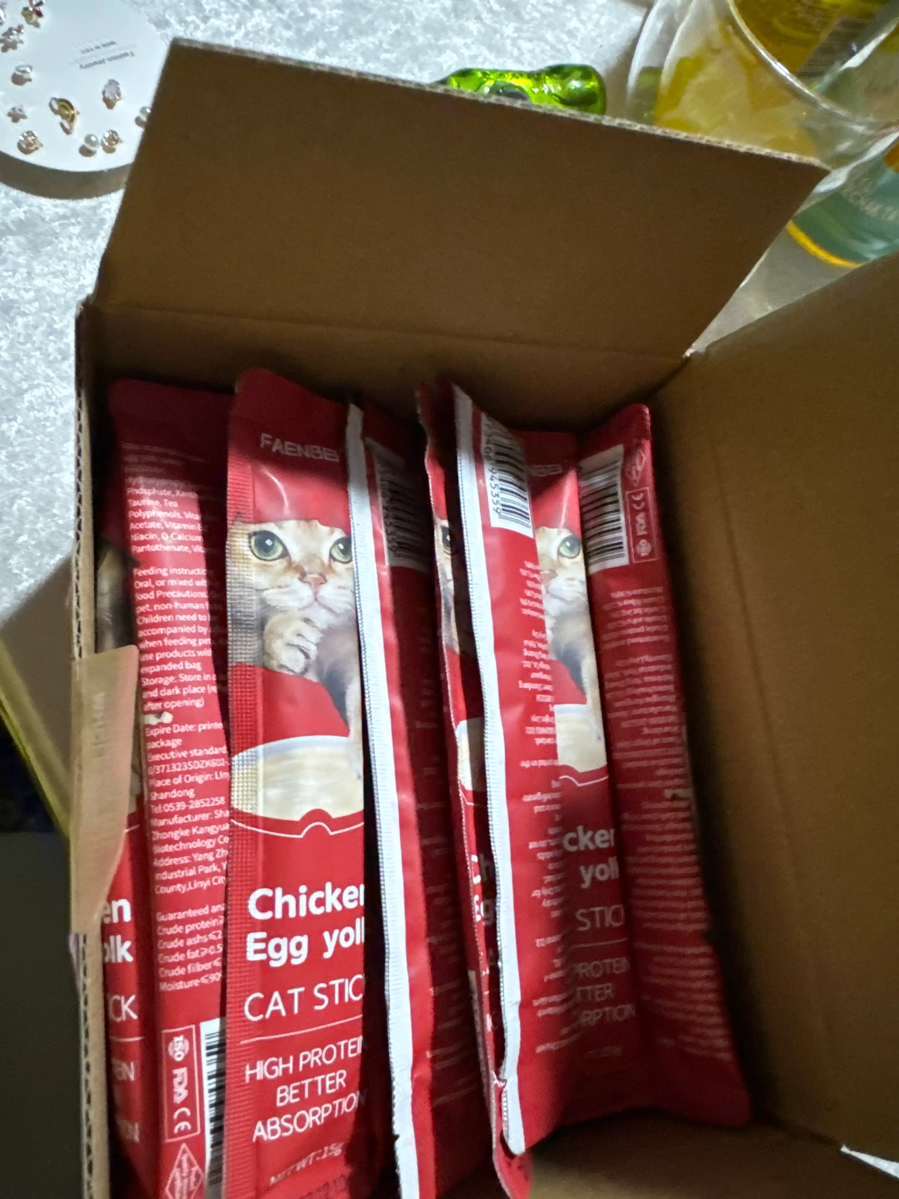 Shirinlik mushuklar uchun Pet Snacks, 60 dona korobkada