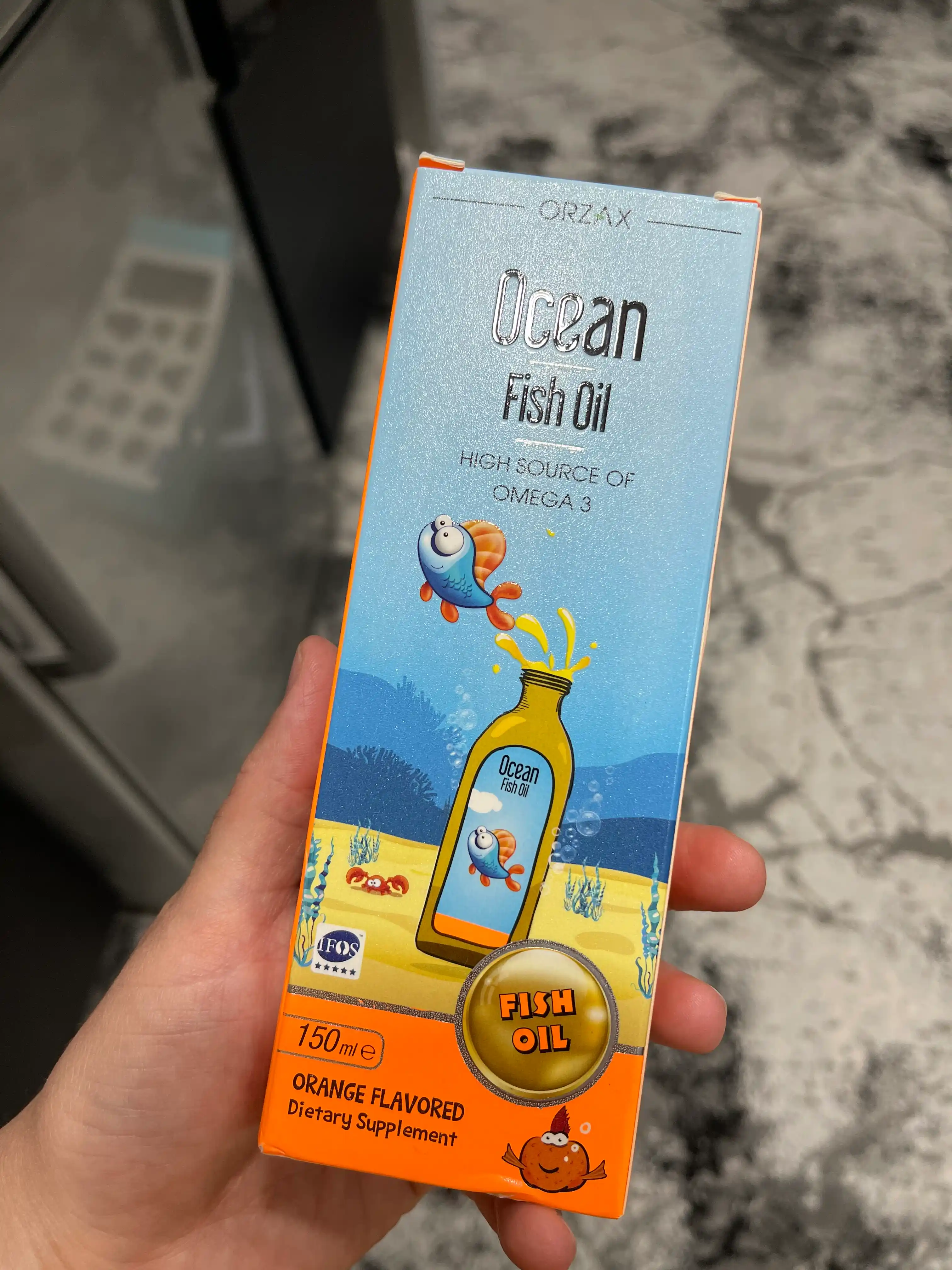 ORZAX Oсean Fish Oil Baliq yog'i siropi Omega 3, 150 ml