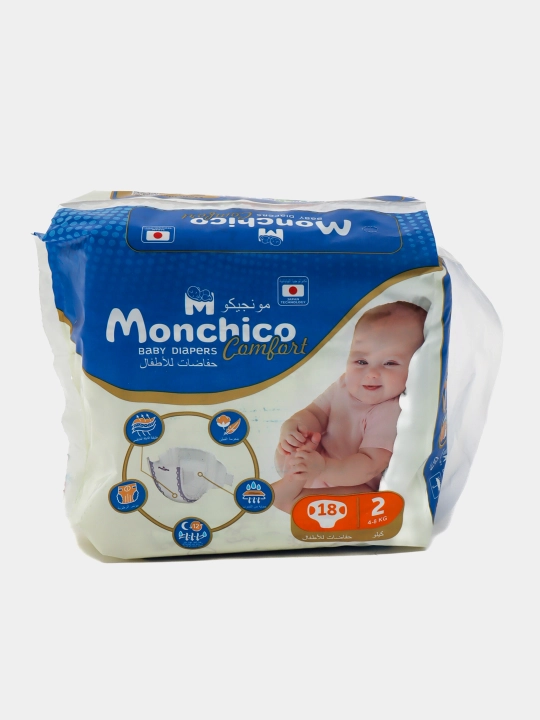 Детские подгузники Monchico Comfort 2, 4-9 кг, 18 шт