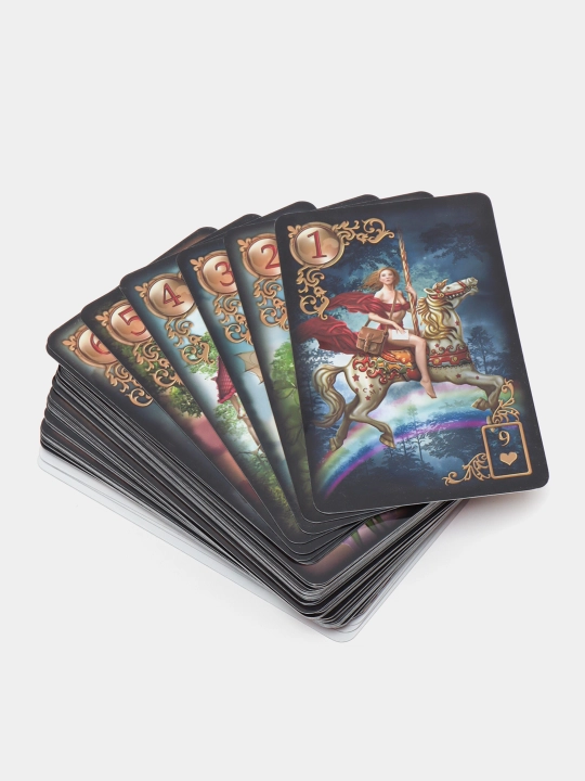 Oracle Gilded Reverie Lenormand, 55 ta karta, mashhur, ta'lim, folbinlik, klassik kartalari
