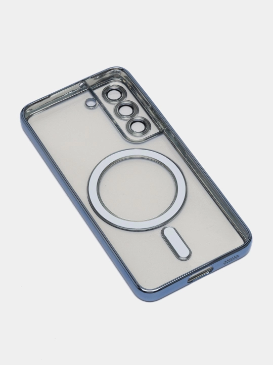 G'ilof MagSafe Samsung S20/21/22/23/24 Plus/Note/Fe/Ultra uchun shaffof, silikon