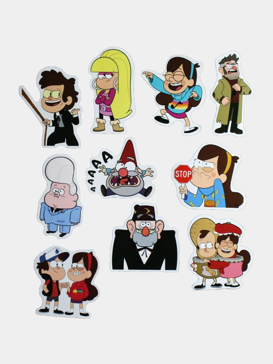 Наклейки "Гравити Фолз" Gravity Falls, 10 случайных стикеров - 