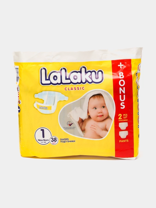 Подгузники LaLaku Classic 1, 3-5 кг, 38 шт - 