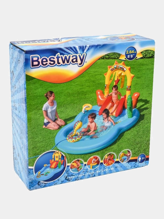 Надувной игровой центр "Дикий Запад" 264*188*140 см, 2+, Bestway 53118