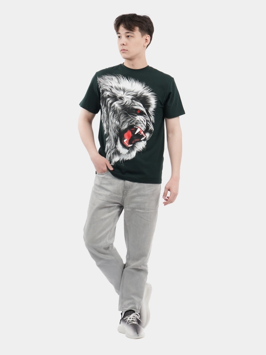 Erkaklar va ayollar uchun futbolka, oversiz, print bilan, unisex, paxta