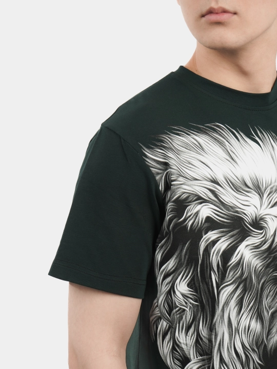 Erkaklar va ayollar uchun futbolka, oversiz, print bilan, unisex, paxta