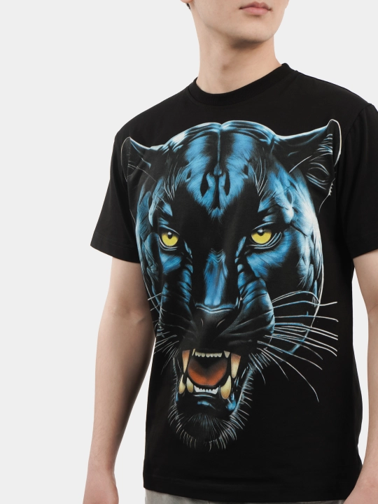 Erkaklar va ayollar uchun futbolka, oversiz, print bilan, unisex, paxta